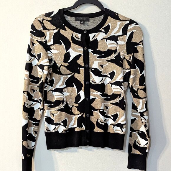 Ann Taylor Women's Abstract Print Cardigan Sweater. Size XS. - Picture 1 of 5